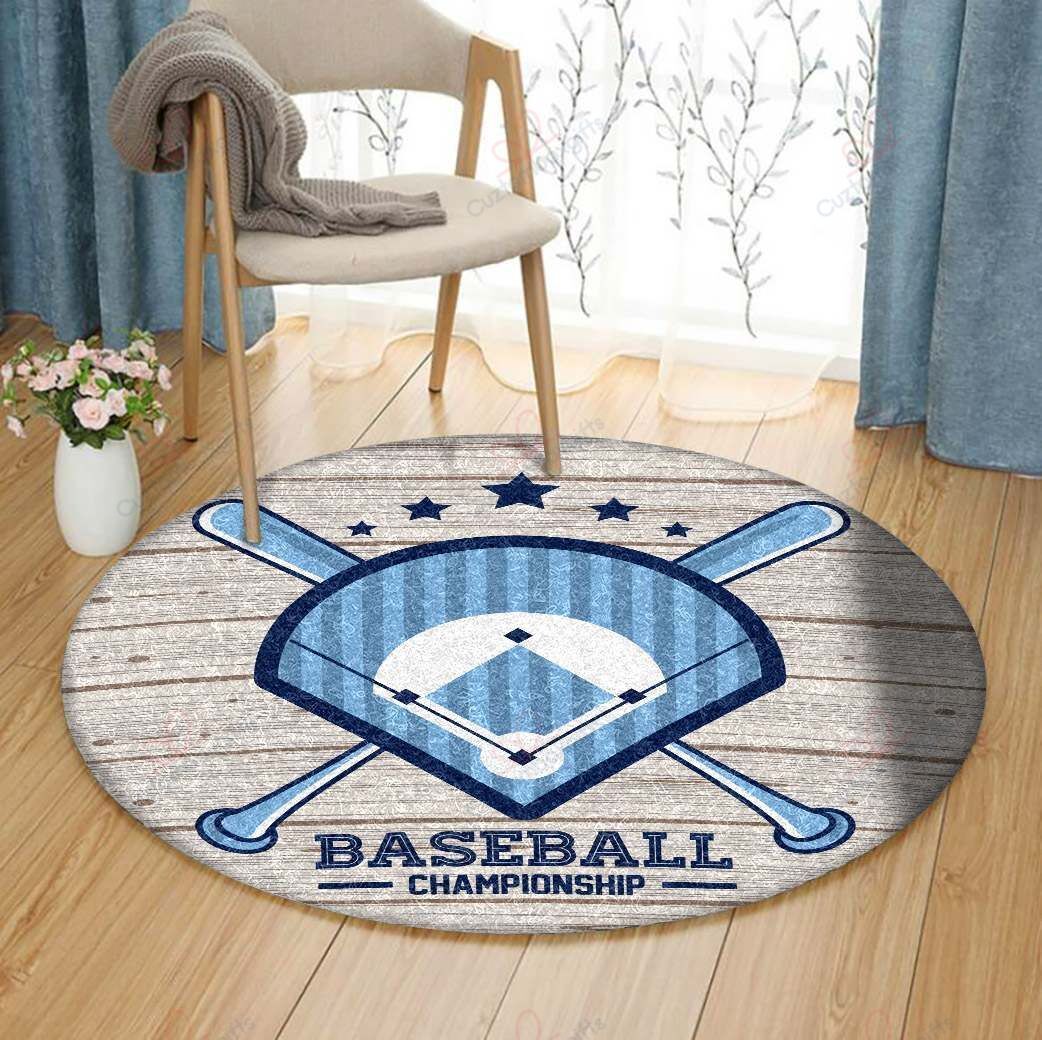 Baseball Championship Round Carpet Floor Rug Living Room Bedroom Decor Round Area Rug Carpet Baseball Championship Round Carpet Floor Rug Living Room Bedroom Decor Round Area Rug Carpet