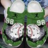 Baseball Cracks Green Personalize Clog Custom Crocs Clog Number On Sandal Fashion Style Comfortable For Women Men Kid