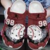 Baseball Cracks Red Personalize Clog Custom Crocs Clog Number On Sandal Fashion Style Comfortable For Women Men Kid