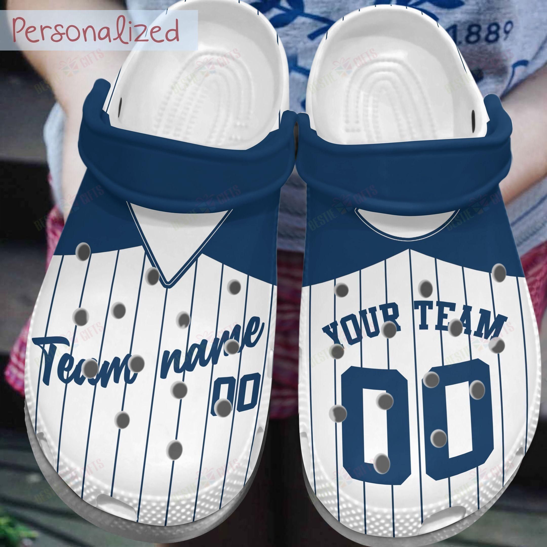 Baseball Crocs Clog Classic Clog Whitesole Personalized Team Uniform Shoes Baseball Crocs Clog Classic Clog Whitesole Personalized Team Uniform Shoes