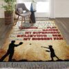 Baseball Dear Dad Thank You For Teaching Me Rug Sport Decor Gift Floor Decor Living Room Carpet Rug Area Rug - 24b4e8026a80