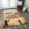 Baseball Dear Dad Thank You For Teaching Me Rug Sport Decor Gift Floor Decor Living Room Carpet Rug Area Rug - 385794e5c9aa