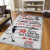 Baseball Dear My Son Mom Be Strong And Courageous Rug Sport Decor Gift Floor Decor Living Room Carpet Rug Area Rug - 38fbcbafe712