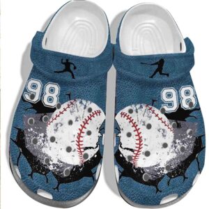 Baseball Falls Against The Wall Shoes Crocs Clog For Batter-Crocbland Clog Gift For Fan Baseball