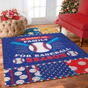 Baseball Family Rug Sport Decor Gift Floor Decor Living Room Carpet Rug Area Rug - 5aa118811e50