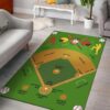 Baseball Field Rug Sport Decor Gift Floor Decor Living Room Carpet Rug Area Rug - 352f04b1dfd9