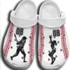 Baseball Girl Batter Player Crocs Clog Customize Number Birthday Gifts For Daughter