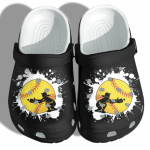 Baseball Girl Shoes Crocs Clog For Women – Baseball Sports Shoes Birthday Gifts For Daughter Girl