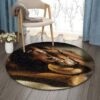 Baseball Glove Round Carpet Floor Rug Living Room Bedroom Decor Round Area Rug Carpet