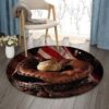 Baseball Round Carpet Floor Rug Living Room Bedroom Decor Round Area Rug Carpet