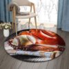 Baseball Round Carpet Floor Rug Living Room Bedroom Decor Round Area Rug Carpet