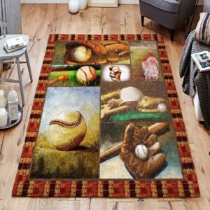 Baseball Rug Sport Decor Gift Floor Decor Living Room Carpet Rug Area Rug - 4075612c86f2