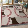 Baseball Rug Sport Decor Gift Floor Decor Living Room Carpet Rug Area Rug - f02e450e3d04