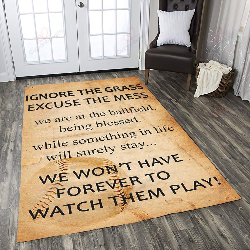 Baseball Ignore The Grass Excuse The Mess Rug Sport Decor Gift Floor Decor Living Room Carpet Rug Area Rug - b00ec83d614c Baseball Ignore The Grass Excuse The Mess Rug Sport Decor Gift Floor Decor Living Room Carpet Rug Area Rug - b00ec83d614c