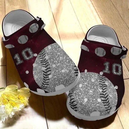 Baseball Is Life Dark Red Personalize Clog Custom Crocs Clog Number On Sandal Fashion Style Comfortable For Women Men Kid Baseball Is Life Dark Red Personalize Clog Custom Crocs Clog Number On Sandal Fashion Style Comfortable For Women Men Kid
