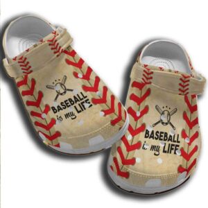 Baseball Is My Life Shoes Crocs Clog For Men Women – Customize Number Name Baseball Crocs Clog Shoes