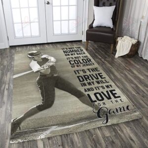 Baseball It Is Not The Number On My Back Its My Love For The Game Rug Sport Decor Gift Floor Decor Living Room Carpet Rug Area Rug - 514ceacf69f1