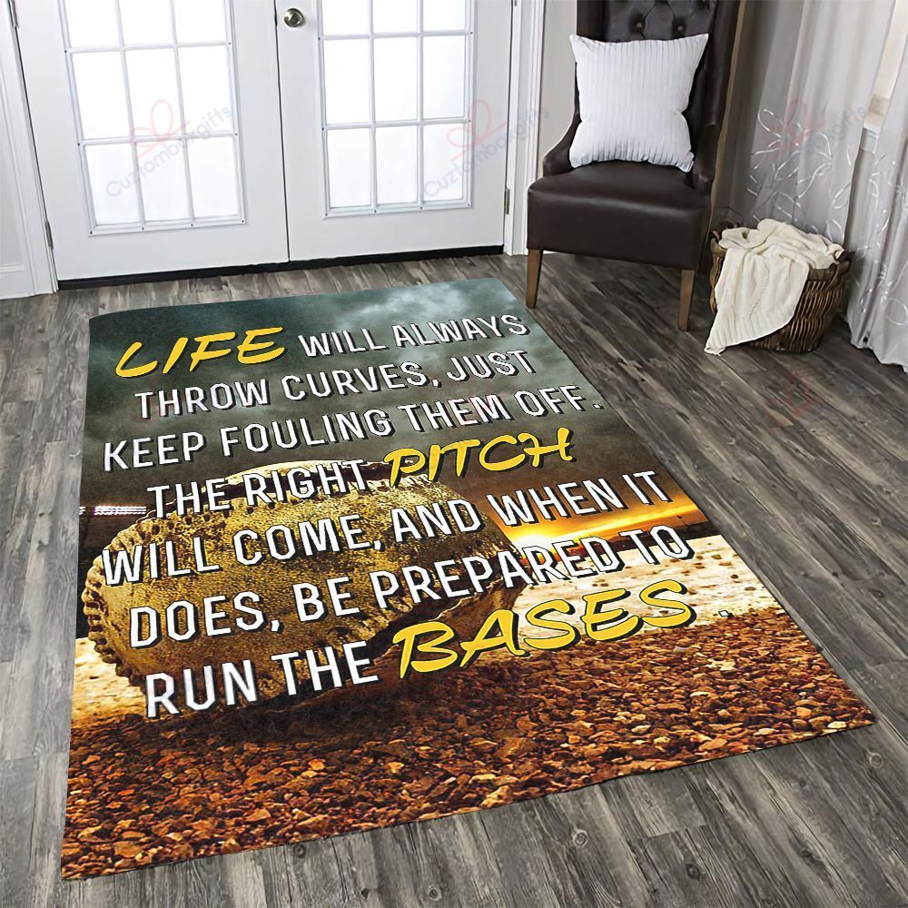 Baseball Life Will Always Throw Curves Just Keep Fouling Them Off Rug Sport Decor Gift Floor Decor Living Room Carpet Rug Area Rug - 1bdc674942cc Baseball Life Will Always Throw Curves Just Keep Fouling Them Off Rug Sport Decor Gift Floor Decor Living Room Carpet Rug Area Rug - 1bdc674942cc