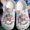 Baseball Lover Red Personalize Clog Custom Crocs Clog Number On Sandal Fashion Style Comfortable For Women Men Kid