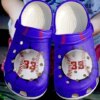 Baseball Lover Royal Blue Personalize Clog Custom Crocs Clog Number On Sandal Fashion Style Comfortable For Women Men Kid