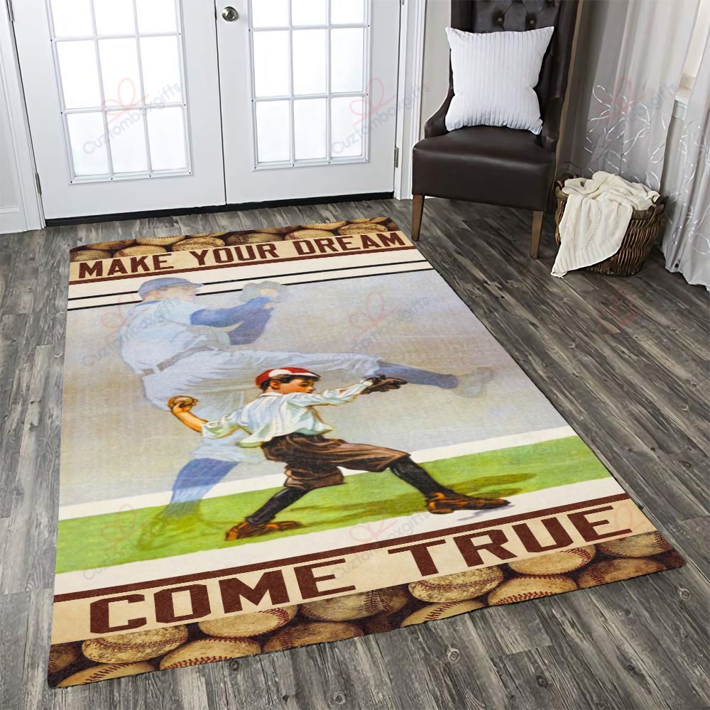 Baseball Make Your Dream Come True Rug Sport Decor Gift Floor Decor Living Room Carpet Rug Area Rug - ab239e17cb46 Baseball Make Your Dream Come True Rug Sport Decor Gift Floor Decor Living Room Carpet Rug Area Rug - ab239e17cb46