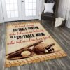 Baseball Mom Rug Sport Decor Gift Floor Decor Living Room Carpet Rug Area Rug - a73c3a78d7f4