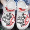 Baseball Mom Shoes Crocs Clog Message- Biggest Fan Baseball Crocbland Clog For Men Women