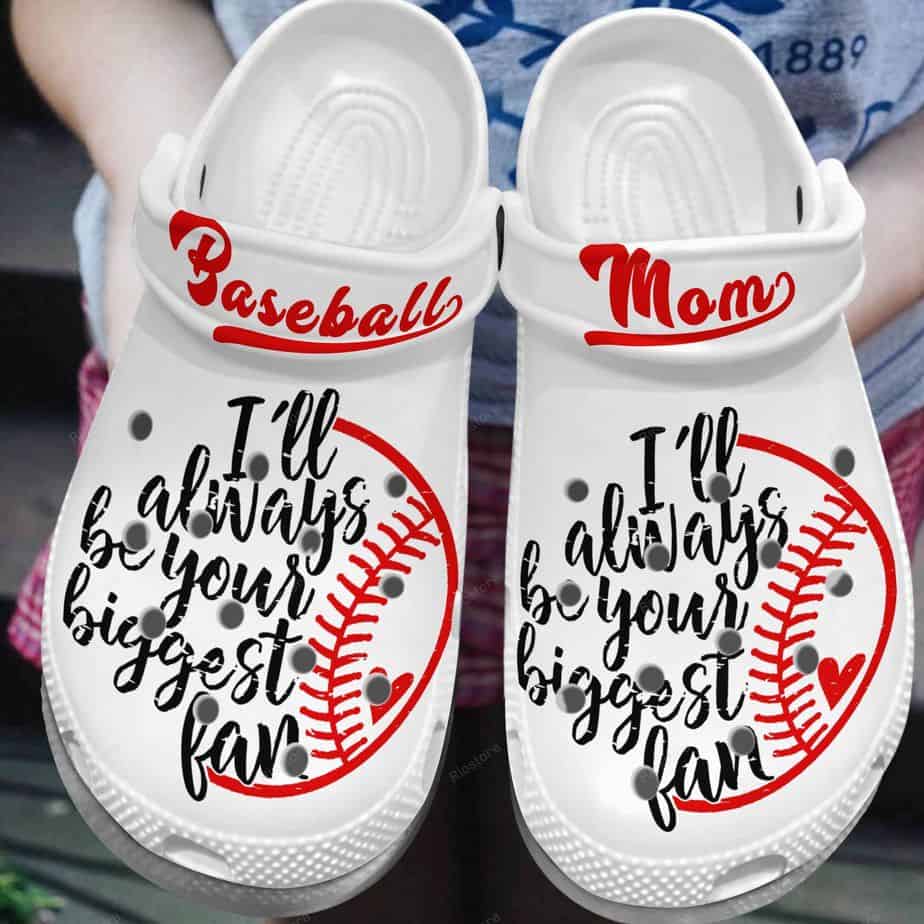Baseball Mom Shoes Crocs Clog Message- Biggest Fan Baseball Crocbland Clog For Men Women Baseball Mom Shoes Crocs Clog Message- Biggest Fan Baseball Crocbland Clog For Men Women