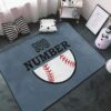 Baseball No Number Rug Sport Decor Gift Floor Decor Living Room Carpet Rug Area Rug - 9d0e834e1198