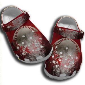 Baseball On Fire Crocs Clog For Batter Girl-Cool Baseball Shoes Crocbland Clog For Men Women