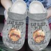 Baseball Personalize Clog Custom Crocs Clog Fashionstyle Comfortable  Kid Print 3D Eat Sleep Play Baseball  For Mens And Womens