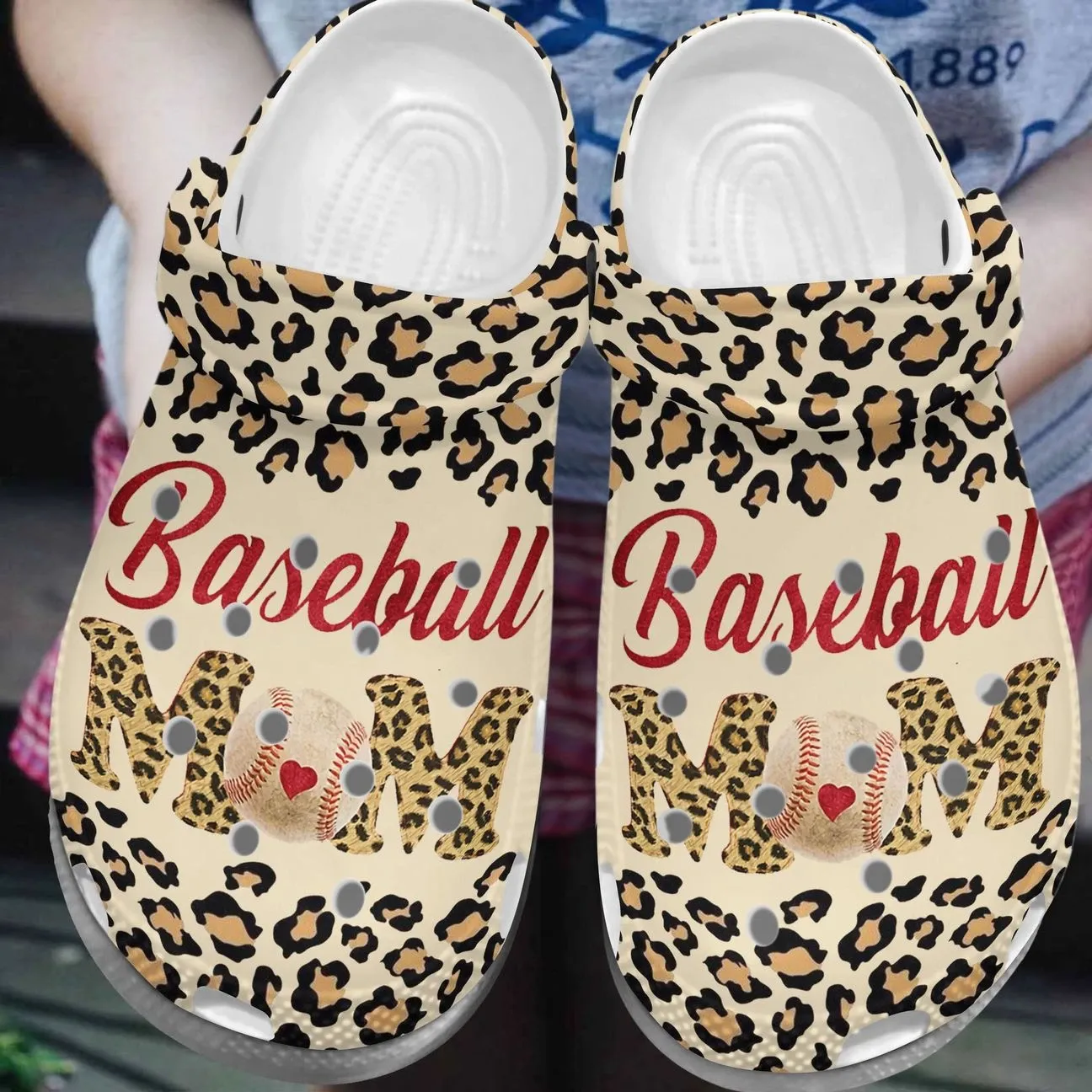 Baseball Personalize Clog Custom Crocs Fashionstyle Comfortable For Women Men Kid Print 3D Baseball Mom Leopard Baseball Personalize Clog Custom Crocs Fashionstyle Comfortable For Women Men Kid Print 3D Baseball Mom Leopard