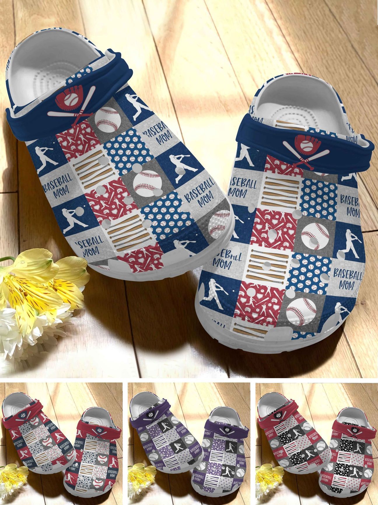 Baseball Personalize Clog Custom Crocs Fashionstyle Comfortable For Women Men Kid Print 3D Baseball Mom Baseball Personalize Clog Custom Crocs Fashionstyle Comfortable For Women Men Kid Print 3D Baseball Mom