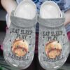 Baseball Personalize Clog Custom Crocs Fashionstyle Comfortable For Women Men Kid Print 3D Eat Sleep Play Baseball