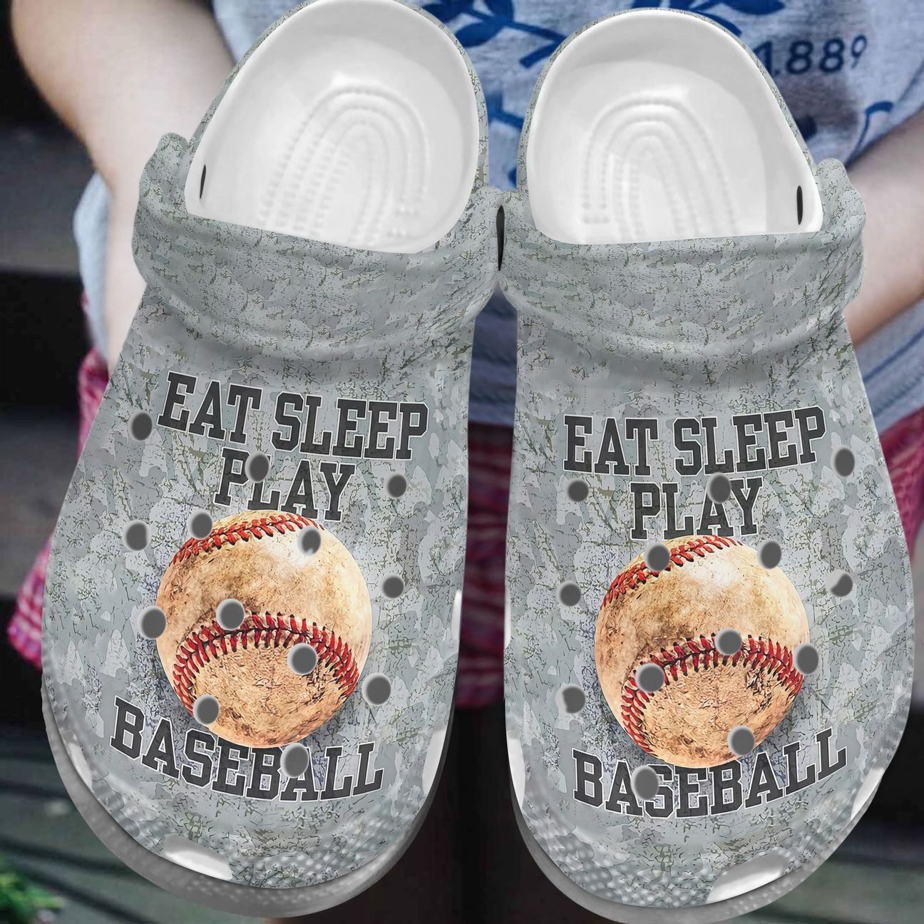 Baseball Personalize Clog Custom Crocs Fashionstyle Comfortable For Women Men Kid Print 3D Eat Sleep Play Baseball Baseball Personalize Clog Custom Crocs Fashionstyle Comfortable For Women Men Kid Print 3D Eat Sleep Play Baseball