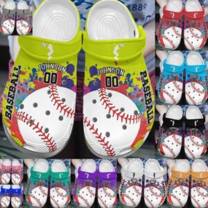 Baseball Personalize Clog Custom Crocs Fashionstyle Comfortable For Women Men Kid Print 3D Whitesole 11 Colors