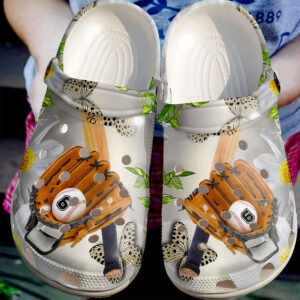 Baseball Personalized And Daisy Sku 173 Crocs Clog Clog Shoes