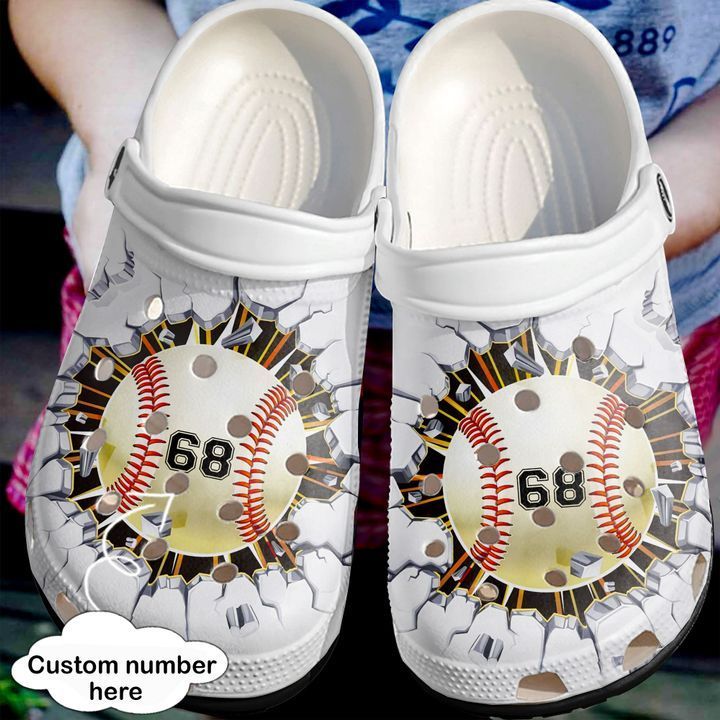 Baseball Personalized Broken Wall Sku 130 Crocs Clog Clog Shoes Baseball Personalized Broken Wall Sku 130 Crocs Clog Clog Shoes