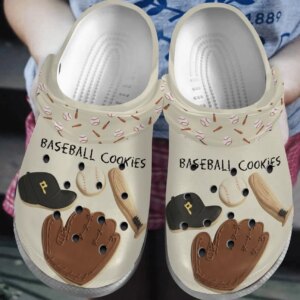 Baseball Personalized Clog Custom Crocs Comfortablefashion Style Comfortable For Women Men Kid Print 3D Baseball Cookies