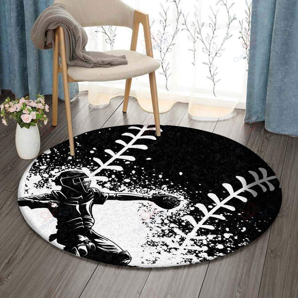 Baseball Player 1 Round Carpet Floor Rug Living Room Bedroom Decor Round Area Rug Carpet Baseball Player 1 Round Carpet Floor Rug Living Room Bedroom Decor Round Area Rug Carpet