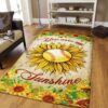 Baseball Sunflower Rug Sport Decor Gift Floor Decor Living Room Carpet Rug Area Rug - 2eb928256db6