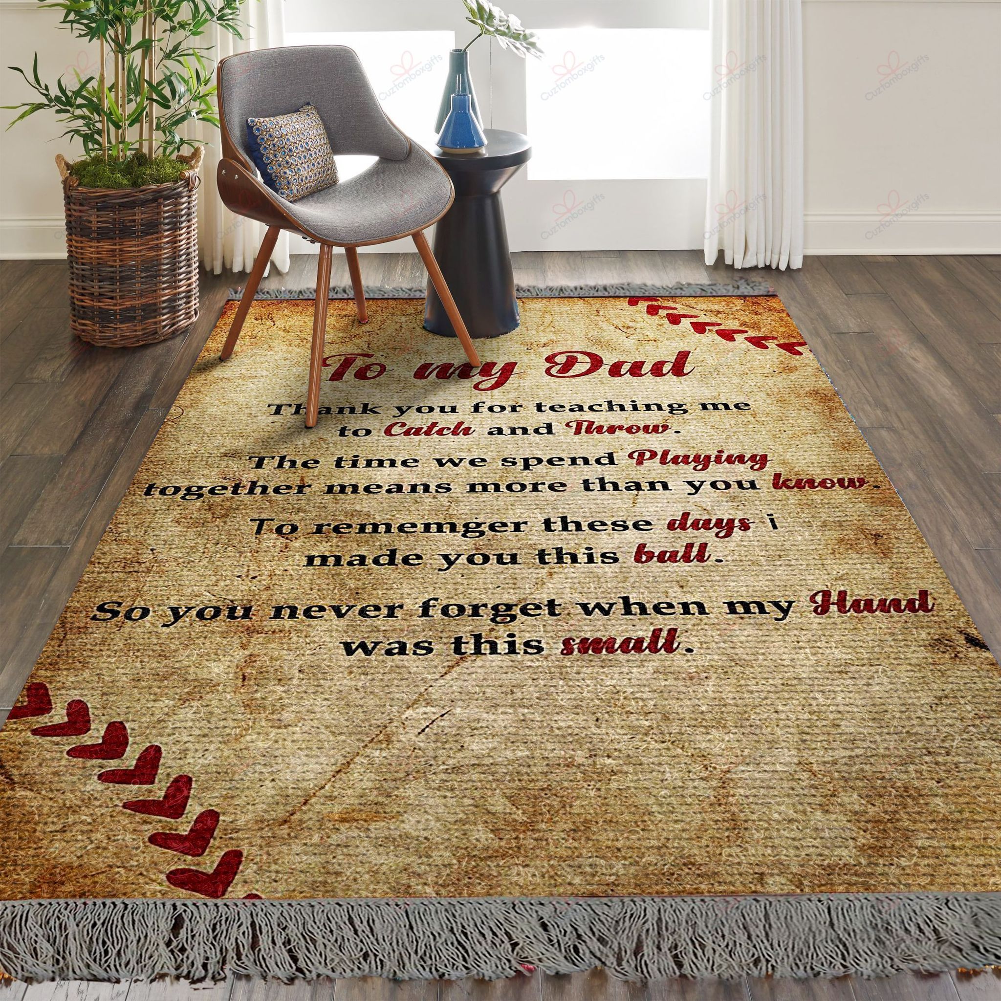 Baseball To My Dad Thank You Rug Sport Decor Gift Floor Decor Living Room Carpet Rug Area Rug - 9a9e877475a7 Baseball To My Dad Thank You Rug Sport Decor Gift Floor Decor Living Room Carpet Rug Area Rug - 9a9e877475a7