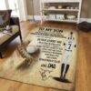 Baseball To My Son Dad I Am Proud Of You Rug Sport Decor Gift Floor Decor Living Room Carpet Rug Area Rug - ccf165bb19eb