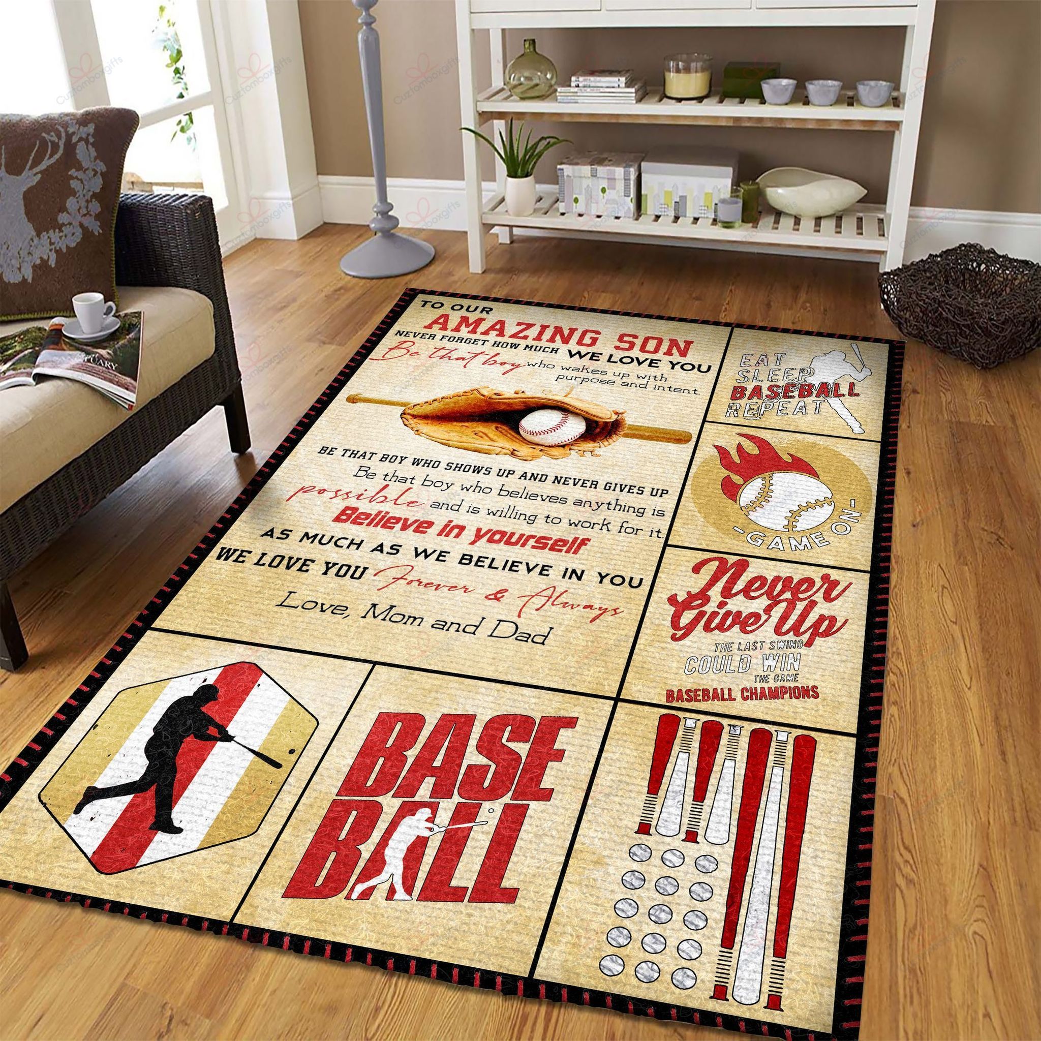 Baseball To Our Amazing Son Never Forget How Much We Love You Rug Sport Decor Gift Floor Decor Living Room Carpet Rug Area Rug - e0f064a0cabd Baseball To Our Amazing Son Never Forget How Much We Love You Rug Sport Decor Gift Floor Decor Living Room Carpet Rug Area Rug - e0f064a0cabd