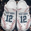 Baseball Uniform Player Shoes Crocs Clog For Batter – Funny Baseball Shoes Crocbland Clog For Men Women