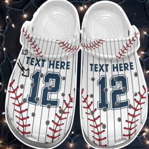 Baseball Uniform Player Shoes Crocs Clog For Batter – Funny Baseball Shoes Crocbland Clog For Men Women