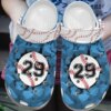 Baseball Whitesole Proud Blue Personalize Clog Custom Crocs Clog Number On Sandal Fashion Style Comfortable For Women Men Kid