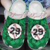 Baseball Whitesole Proud Green Personalize Clog Custom Crocs Clog Number On Sandal Fashion Style Comfortable For Women Men Kid