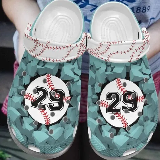 Baseball Whitesole Proud Mint Personalize Clog Custom Crocs Clog Number On Sandal Fashion Style Comfortable For Women Men Kid Baseball Whitesole Proud Mint Personalize Clog Custom Crocs Clog Number On Sandal Fashion Style Comfortable For Women Men Kid