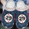 Baseball Whitesole Proud Navy Blue Personalize Clog Custom Crocs Clog Number On Sandal Fashion Style Comfortable For Women Men Kid